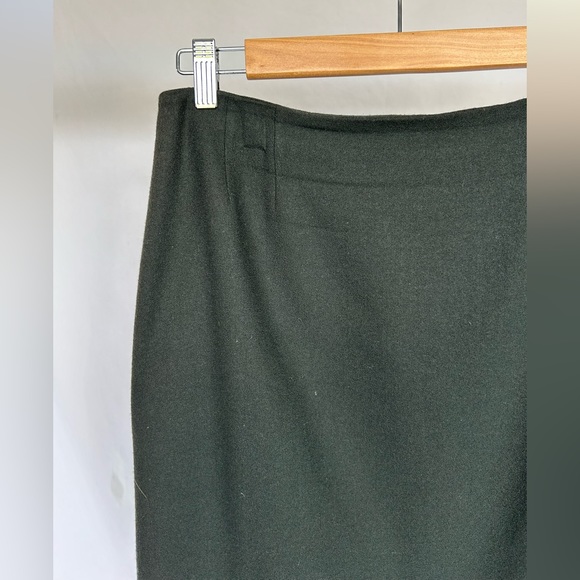 Vintage Hunter Green Wool Midi/Maxi Skirt Size 10 - Picture 3 of 9